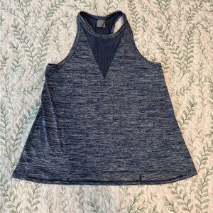 Athleta blue tank top with mesh detail - size L